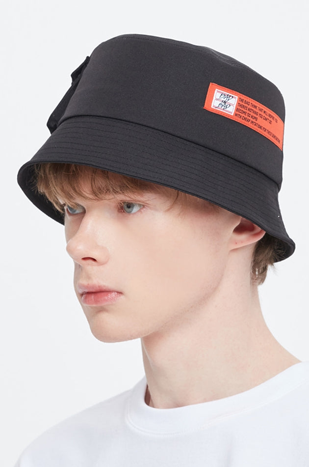ベドインベド(BADINBAD) MINIMAL POCKET BUCKET HAT_BLACK
