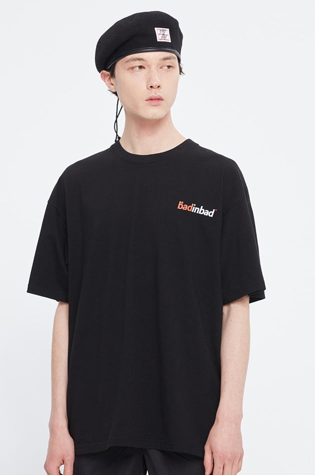 ベドインベド(BADINBAD) MINIMAL LOGO TEE_BLACK