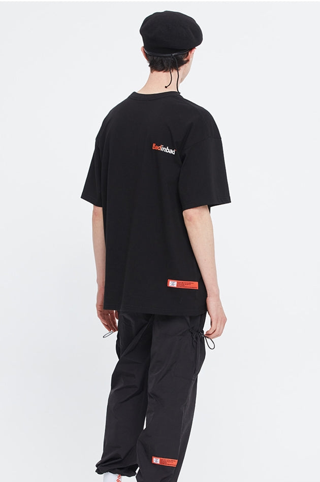 ベドインベド(BADINBAD) MINIMAL LOGO TEE_BLACK