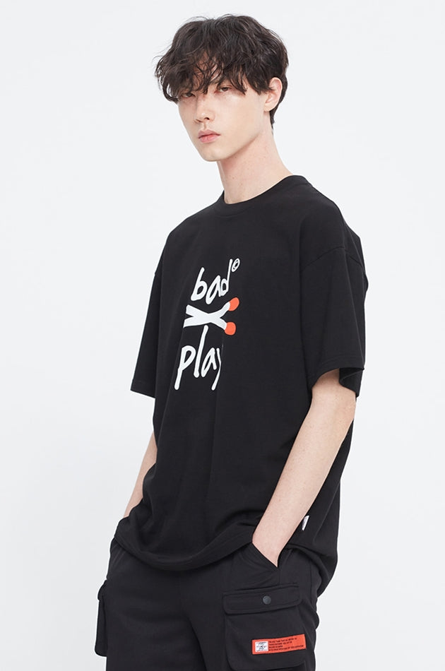 ベドインベド(BADINBAD)  PLAY WITH BAD TEE_BLACK