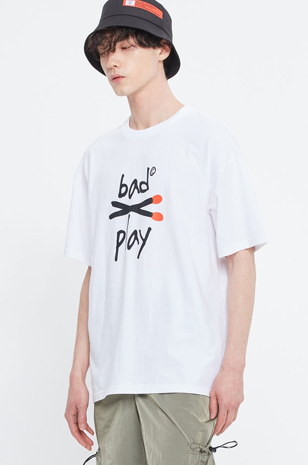 ベドインベド(BADINBAD)  PLAY WITH BAD TEE_WHITE