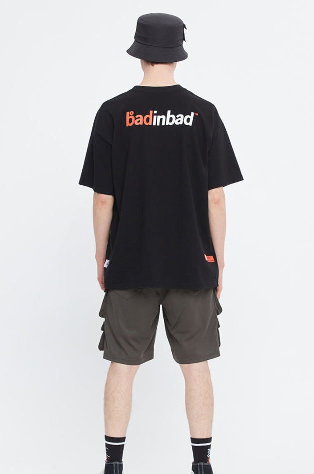ベドインベド(BADINBAD)    BITMAP LOGO TEE_BLACK