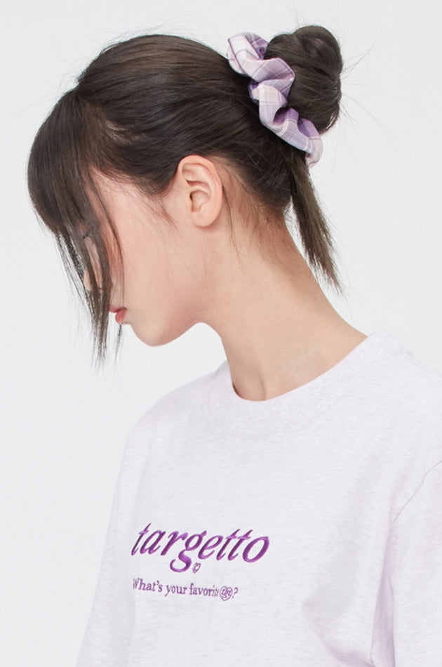 TARGETTO(ターゲット) CHECK SCRUNCHIES_LIGHT PURPLE