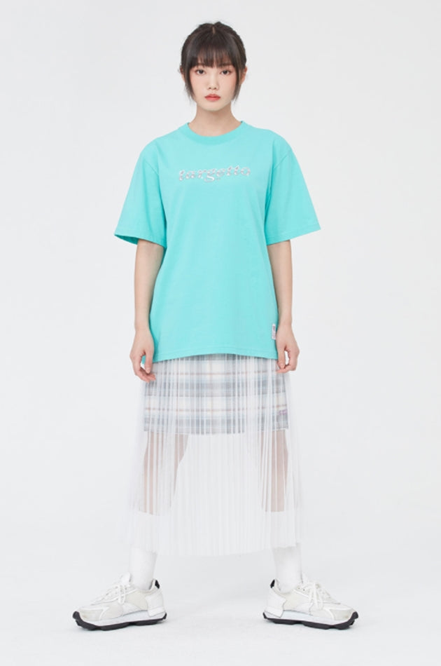 TARGETTO(ターゲット) CHECK LAYERED LACE LONG SKIRT_WHITE