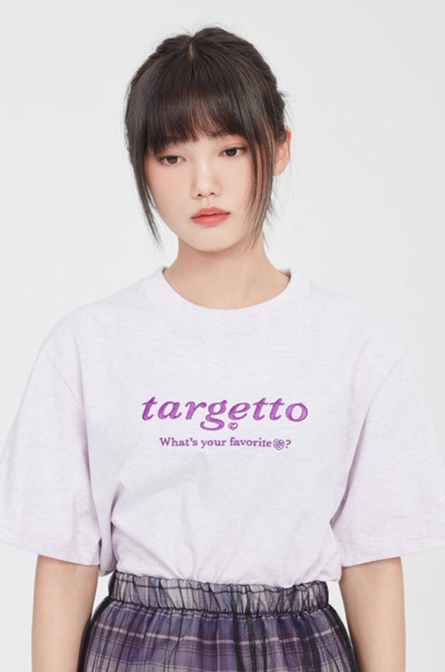 TARGETTO(ターゲット)  BASIC LOGO TEE SHIRT_MELANGE LIGHT PURPLE