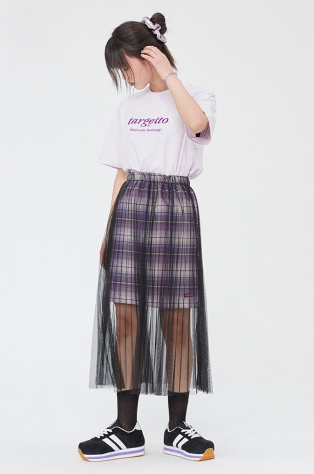 TARGETTO(ターゲット)  BASIC LOGO TEE SHIRT_MELANGE LIGHT PURPLE