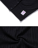 TARGETTO(ターゲット) LAYERED RIBBED CARDIGAN_BLACK