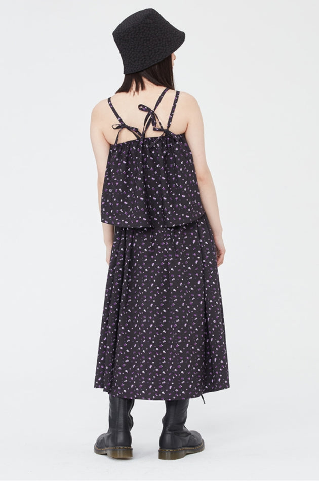 TARGETTO(ターゲット) FLOWER PATTERN LAYERED ONEPIECE_BLACK