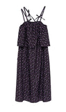 TARGETTO(ターゲット) FLOWER PATTERN LAYERED ONEPIECE_BLACK