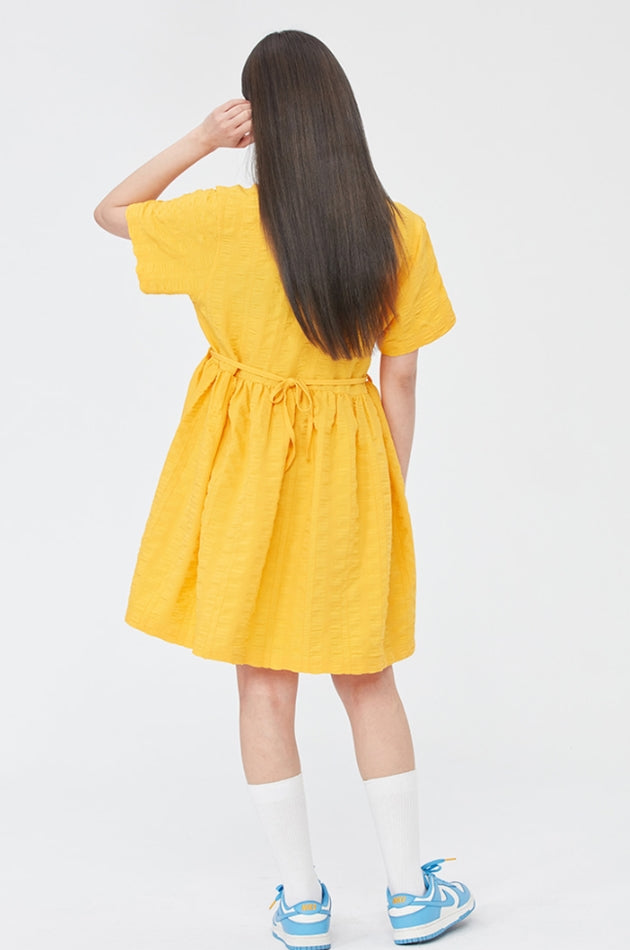 TARGETTO(ターゲット) CHECK SHIRRING ONEPIECE_YELLOW