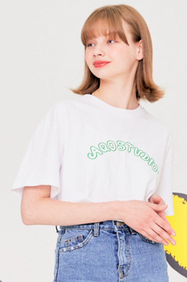 AQO_studiospace(アコスタジオスペース) AQO SIGNATURE T-SHIRTS WHITE