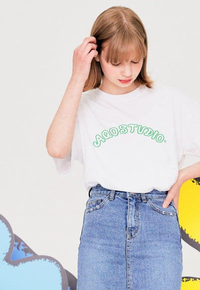 AQO_studiospace(アコスタジオスペース) AQO SIGNATURE T-SHIRTS WHITE