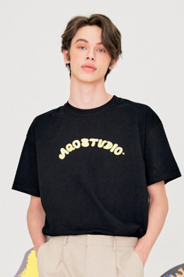 AQO_studiospace(アコスタジオスペース) AQO SIGNATURE T-SHIRTS BLACK