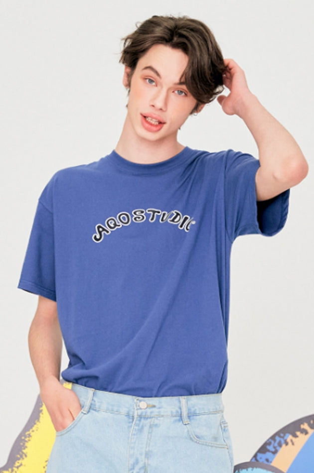 AQO_studiospace(アコスタジオスペース) AQO SIGNATURE T-SHIRTS NAVY