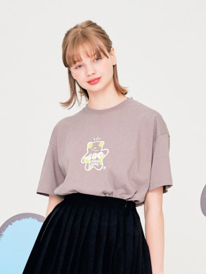 AQO_studiospace(アコスタジオスペース) AQO ULLOOK BEAR T-SHIRTS DARK GREY