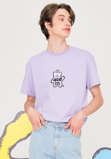 AQO_studiospace(アコスタジオスペース) AQO ULLOOK BEAR T-SHIRTS VIOLET