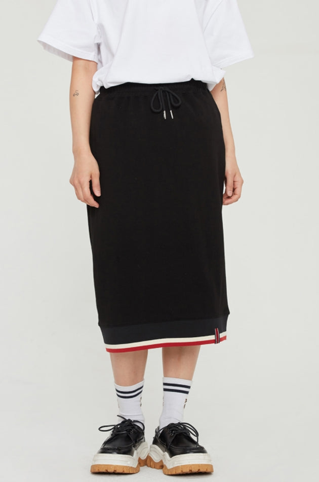 ロマンティッククラウン(ROMANTIC CROWN) COTTON RIB SKIRT_BLACK