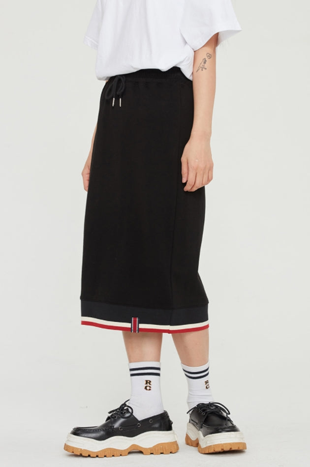 ロマンティッククラウン(ROMANTIC CROWN) COTTON RIB SKIRT_BLACK
