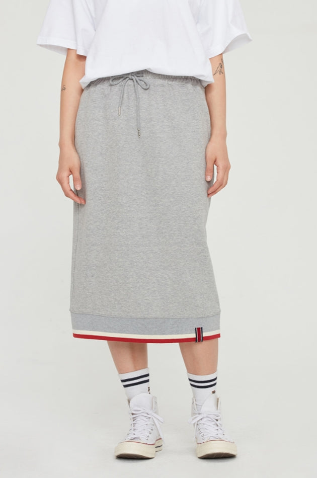 ロマンティッククラウン(ROMANTIC CROWN) COTTON RIB SKIRT_GREY