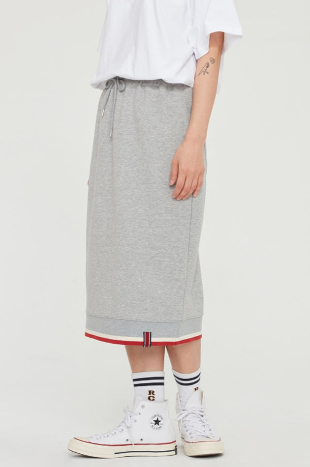 ロマンティッククラウン(ROMANTIC CROWN) COTTON RIB SKIRT_GREY