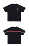 ロマンティッククラウン(ROMANTIC CROWN) FLOWER FACE BACK LINE TEE_BLACK