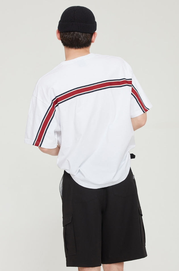 ロマンティッククラウン(ROMANTIC CROWN) FLOWER FACE BACK LINE TEE_WHITE