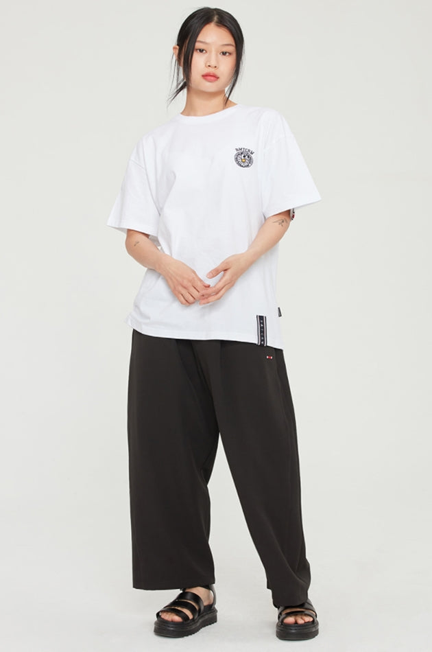 ロマンティッククラウン(ROMANTIC CROWN) FLOWER FACE BACK LINE TEE_WHITE