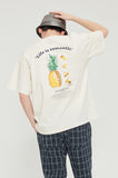 ロマンティッククラウン(ROMANTIC CROWN) COLOR DOT PINEAPPLE TEE_OATMEAL