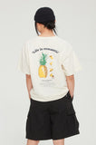 ロマンティッククラウン(ROMANTIC CROWN) COLOR DOT PINEAPPLE TEE_OATMEAL