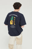 ロマンティッククラウン(ROMANTIC CROWN) COLOR DOT PINEAPPLE TEE_NAVY