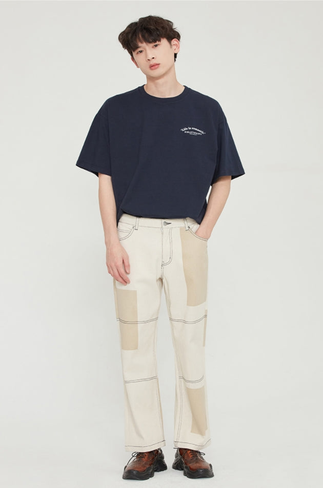 ロマンティッククラウン(ROMANTIC CROWN) COLOR DOT PINEAPPLE TEE_NAVY