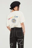 ロマンティッククラウン(ROMANTIC CROWN)   FLOWER FACE LOGO TEE_OATMEAL
