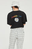 ロマンティッククラウン(ROMANTIC CROWN)   FLOWER FACE LOGO TEE_BLACK
