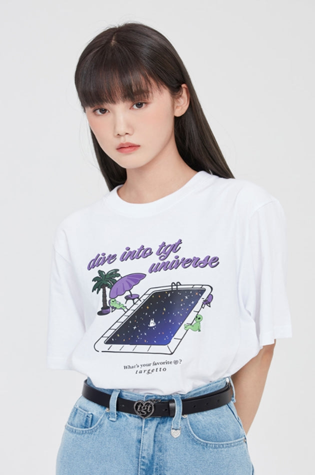 TARGETTO(ターゲット) UNIVERSE POOL TEE SHIRT_WHITE