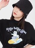 TARGETTO(ターゲット) SURFING CAT TEE SHIRT_BLACK