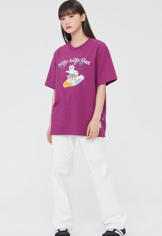 TARGETTO(ターゲット) SURFING CAT TEE SHIRT_PURPLE