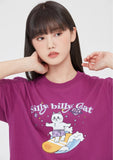 TARGETTO(ターゲット) SURFING CAT TEE SHIRT_PURPLE