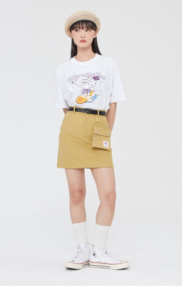 TARGETTO(ターゲット) SURFING CAT TEE SHIRT_WHITE