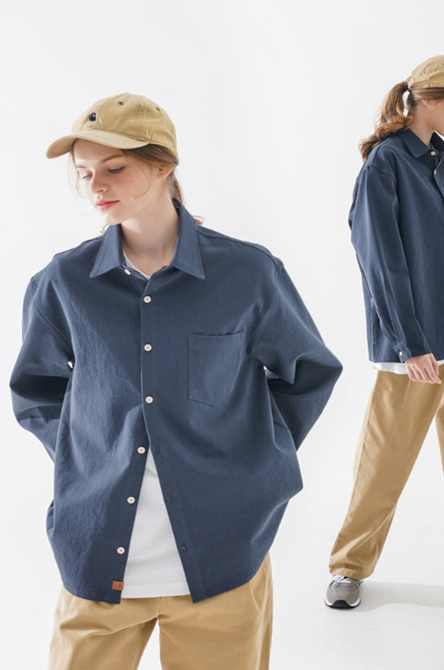 ダブルユーブイプロジェクト(WV PROJECT) Green day Shirt Navy KMLS7472