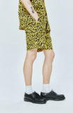 セイントペイン(SAINTPAIN) SP LEOPARD LINEN SHORT PANTS-YELLOW