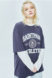 セイントペイン(SAINTPAIN)  SP UNIVERSITY LOGO T-NAVY