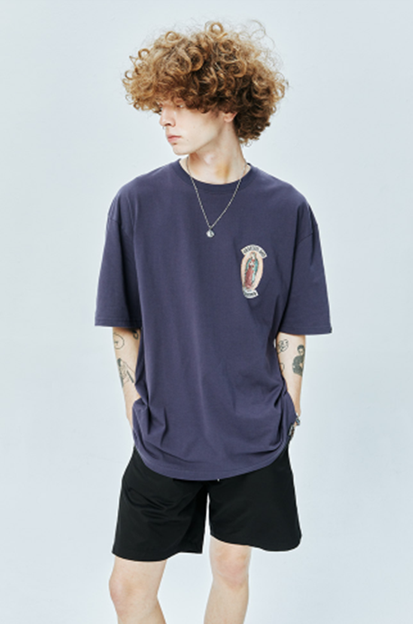 セイントペイン(SAINTPAIN) SP OUR LADY OF GUADALUPE T-NAVY