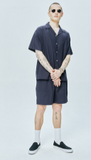 セイントペイン(SAINTPAIN) SP BASIC LINEN SHORT PANTS-NAVY