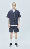 セイントペイン(SAINTPAIN) SP BASIC LINEN SHORT PANTS-NAVY