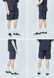 セイントペイン(SAINTPAIN) SP BASIC LINEN SHORT PANTS-NAVY