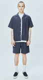 セイントペイン(SAINTPAIN) SP LOOSE FIT LINEN SHIRTS-NAVY