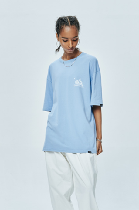 セイントペイン(SAINTPAIN) SP CALIF BEAR LOGO T-SKY BLUE