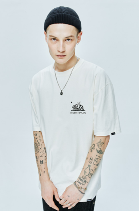 セイントペイン(SAINTPAIN) SP CALIF BEAR LOGO T-CREAM