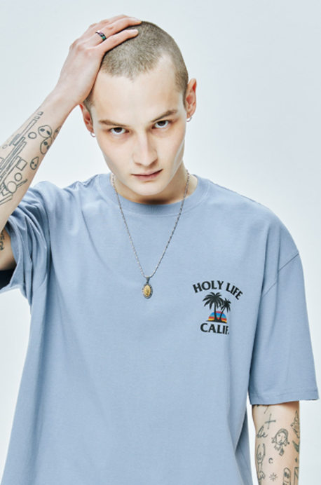 セイントペイン(SAINTPAIN) SP MALIBU BEACH T-PASTEL BLUE