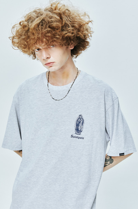 セイントペイン(SAINTPAIN) SP FLAG OF PAISLEY T-ASH MELANGE